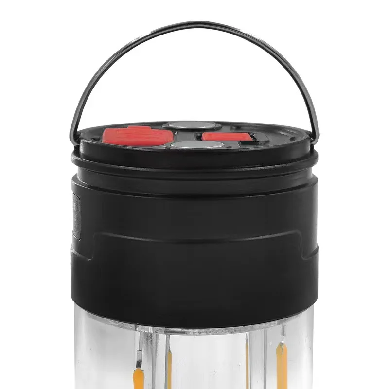 Mini Outdoor Camping Tent Lamp with Dual LED Light Source Magnetic Suction Warning Light for Camping