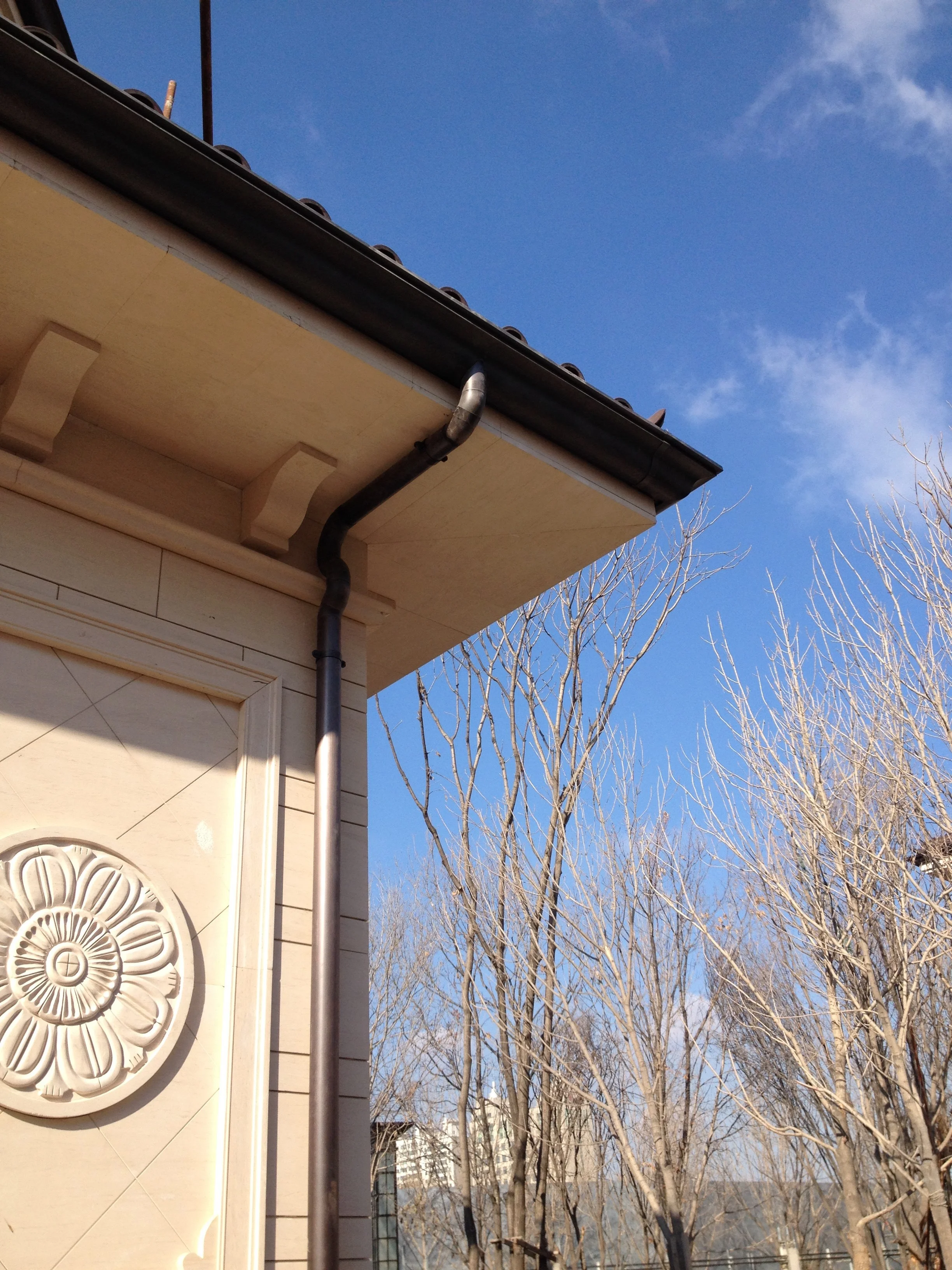 Special Connection K Type Rectangle High Quality Pure Copper Gutter Downspout Customize Color Seamless Downspout