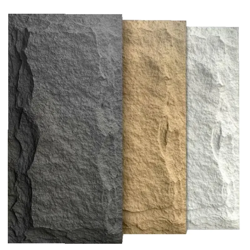 Cultural Stone PU Stone Skin with Mushroom and Mountain Rock Designs Artificial Stone