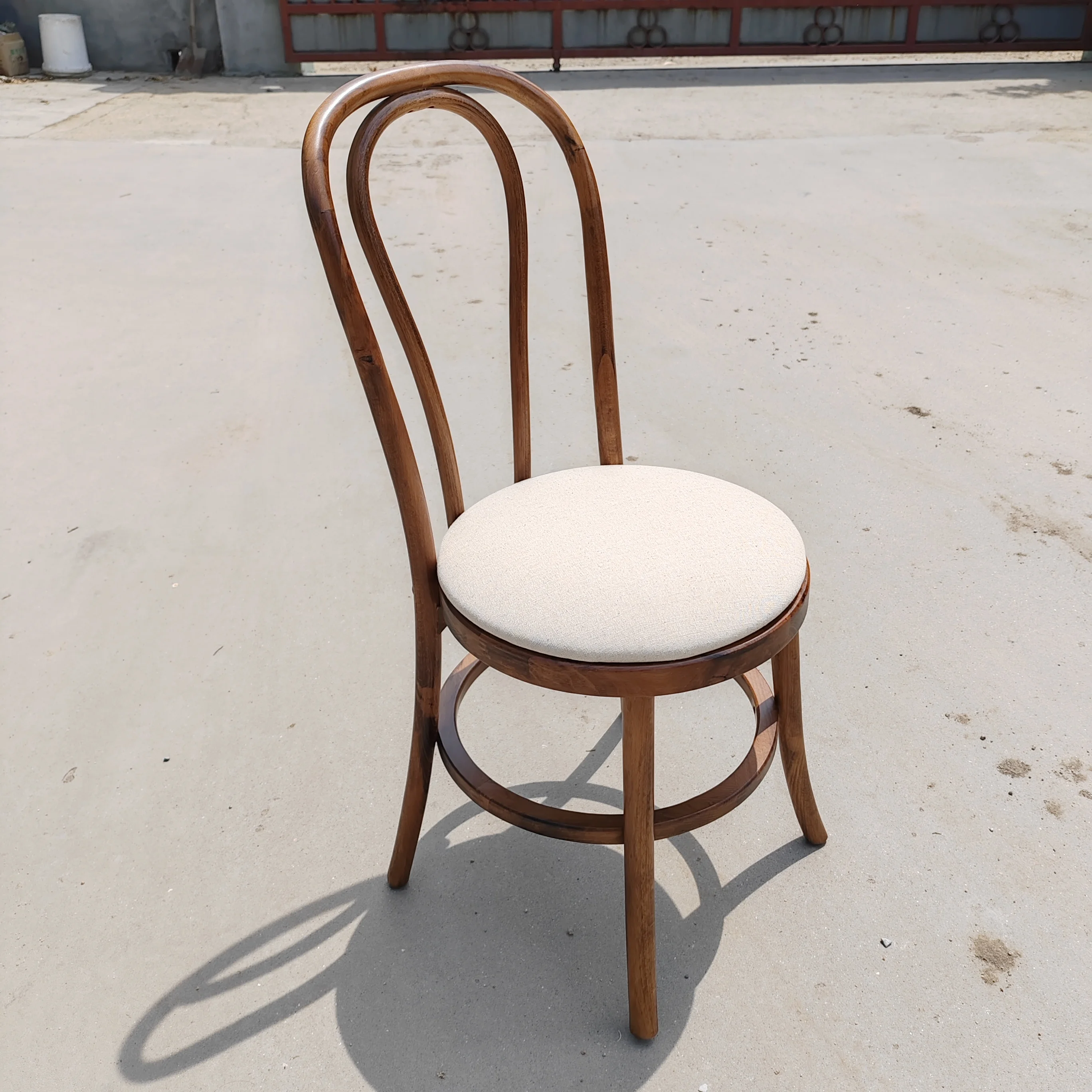 Solid Beech Wood Antique Brushed White Color Bentwood Wedding