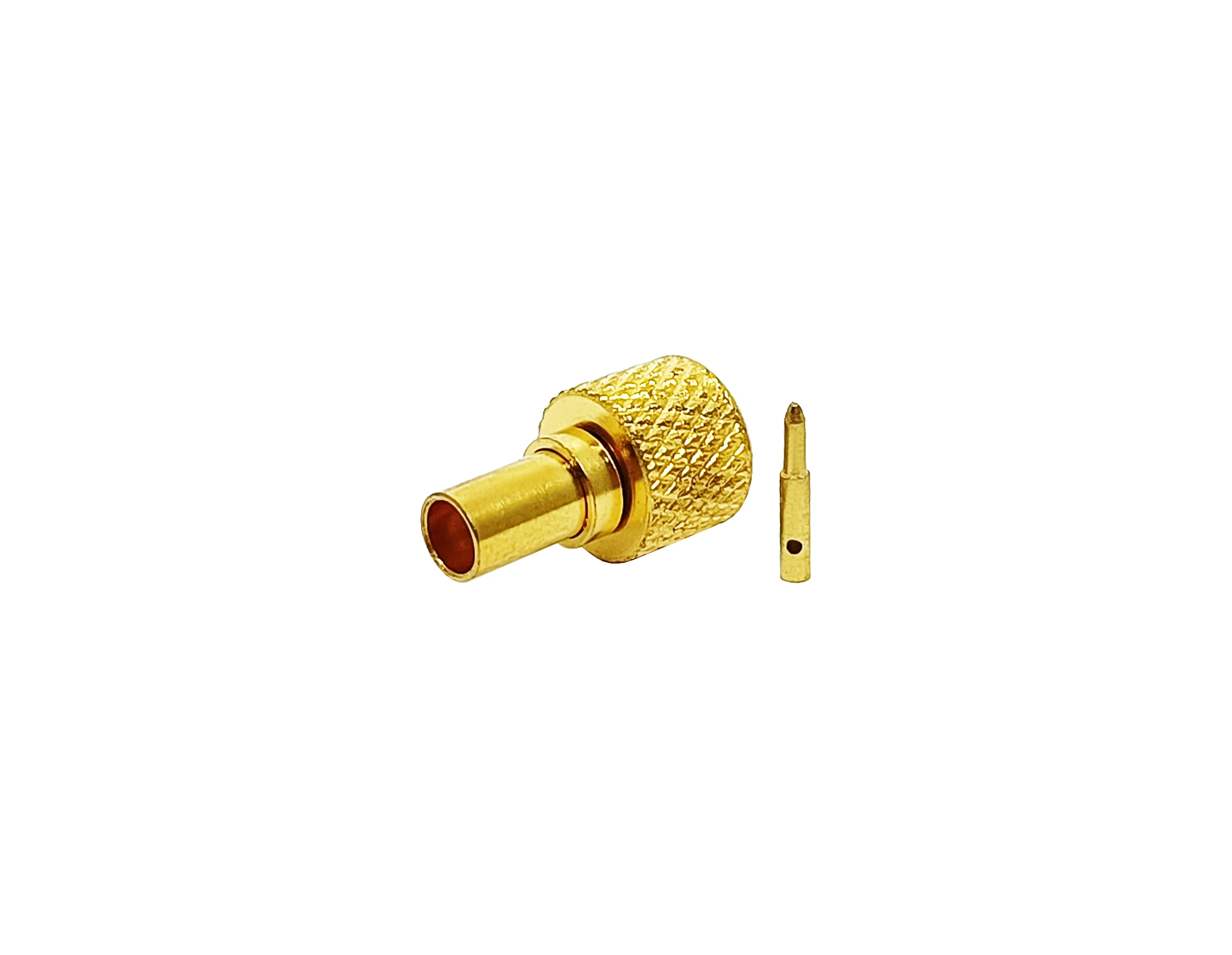 Nickel Plated  M5 10-32 Male Plug Straight Microdot Connector Crimp For RG178 Cable factory