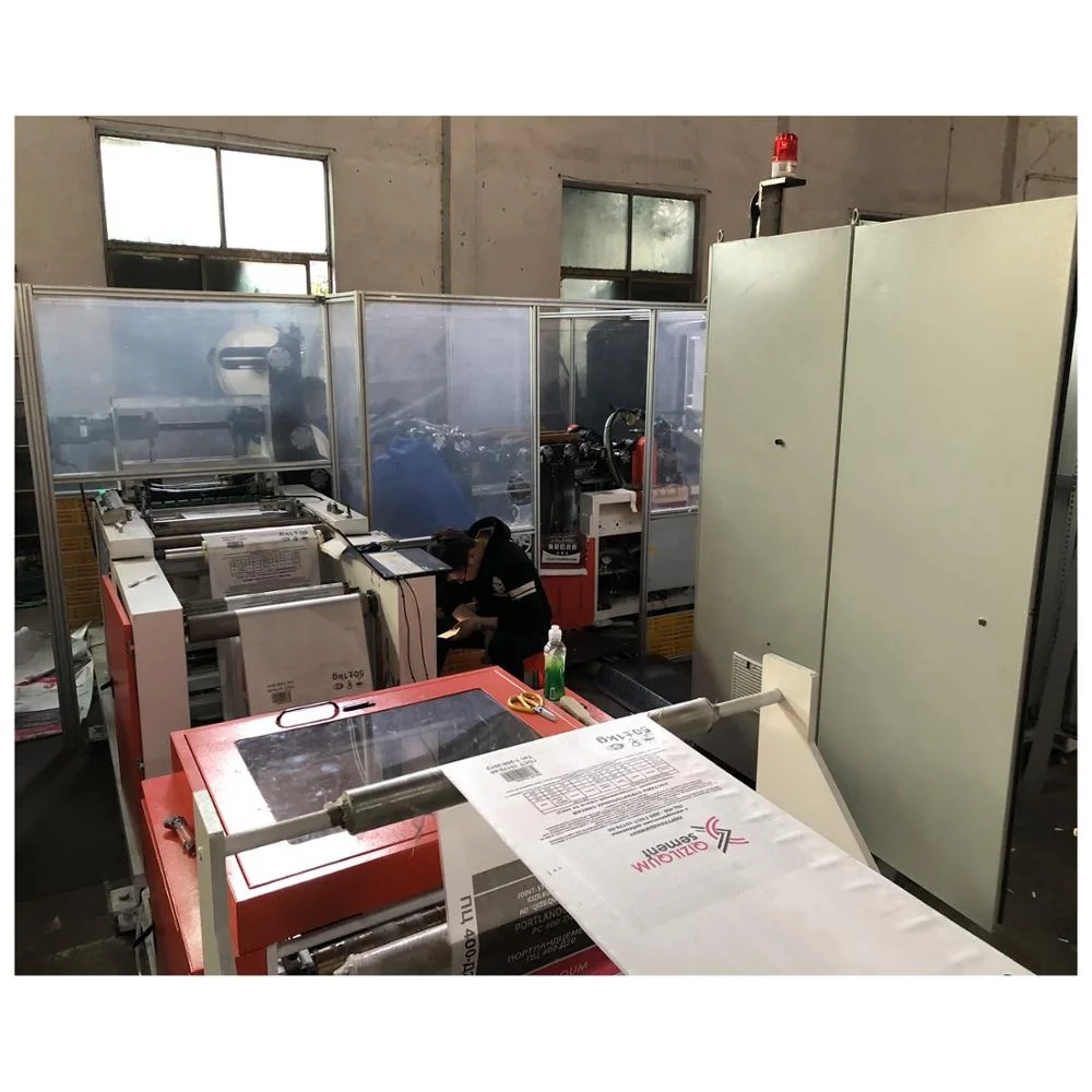 
 Машина для производства Цементных плетеных мешков с нижним клапаном из ПП-блока и производственная линия  