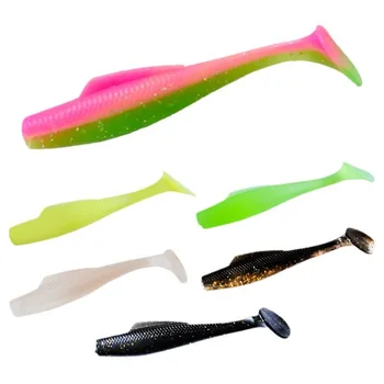 Luya T-Tail Worm Artificial Soft Bait 80mm Floating TPR Fish Bait for Bottom Fishing Catfish Jigbait Lure in 55mm Size – Soft Lure – view 2