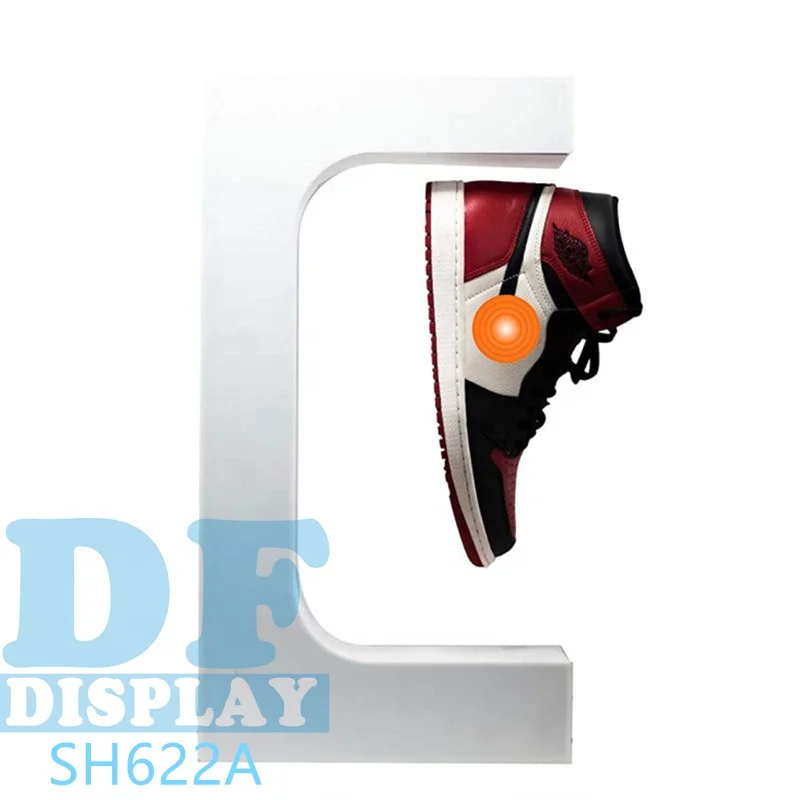 Shoes Display for Retail Shop Levetating Shoe Display Sneaker Stand Holder Rotation Acrylic Rack With LED
