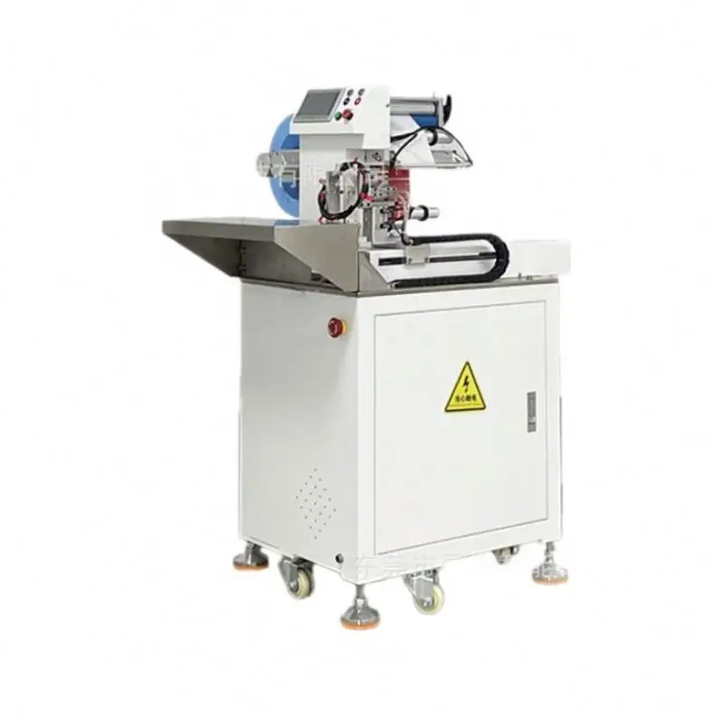 Automatic Cable Flag Labeling Machine for Data Cable, Wire Harness, Air Hose & Tubing Wire Folding Labeling Equipment