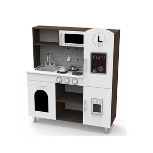 Unisex Kitchen Toys Modern Multifunctional Induction Cooker Food Toy Multifunctional Educational Wooden Kitchen Set for Kids