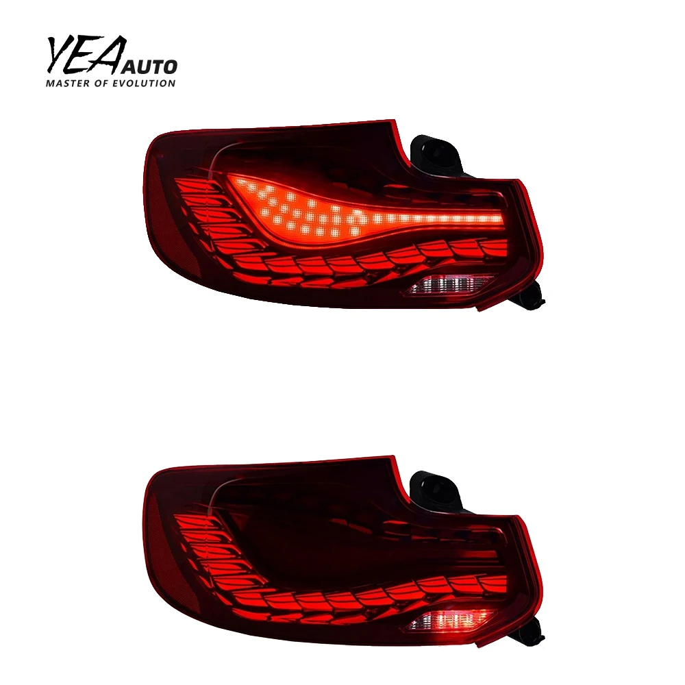 Modified Double Dragon Scale Style Taillights Taillight for BMW 2 Series F22 F23 F87 2014- 2020 Tail Lights Rear Lamp