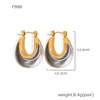 Pendientes de oro resina transparente F998
