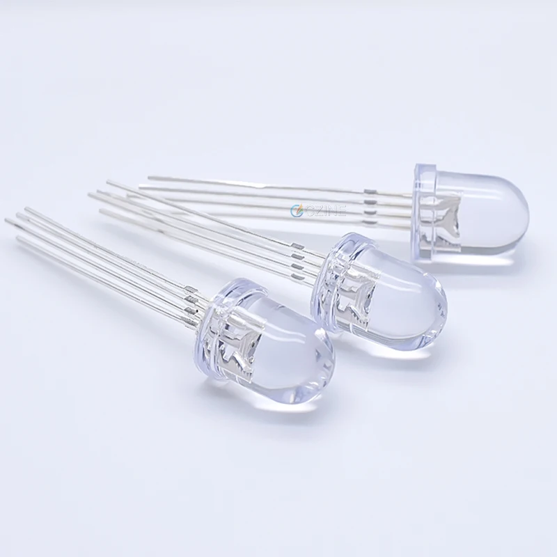 Programmable Addressable 5mm 8mm 10mm Fullcolor Rgb Light Emitting Dip WS2811 Sk6812 Point Control Ws2811 5mm LED Diode With Ic
