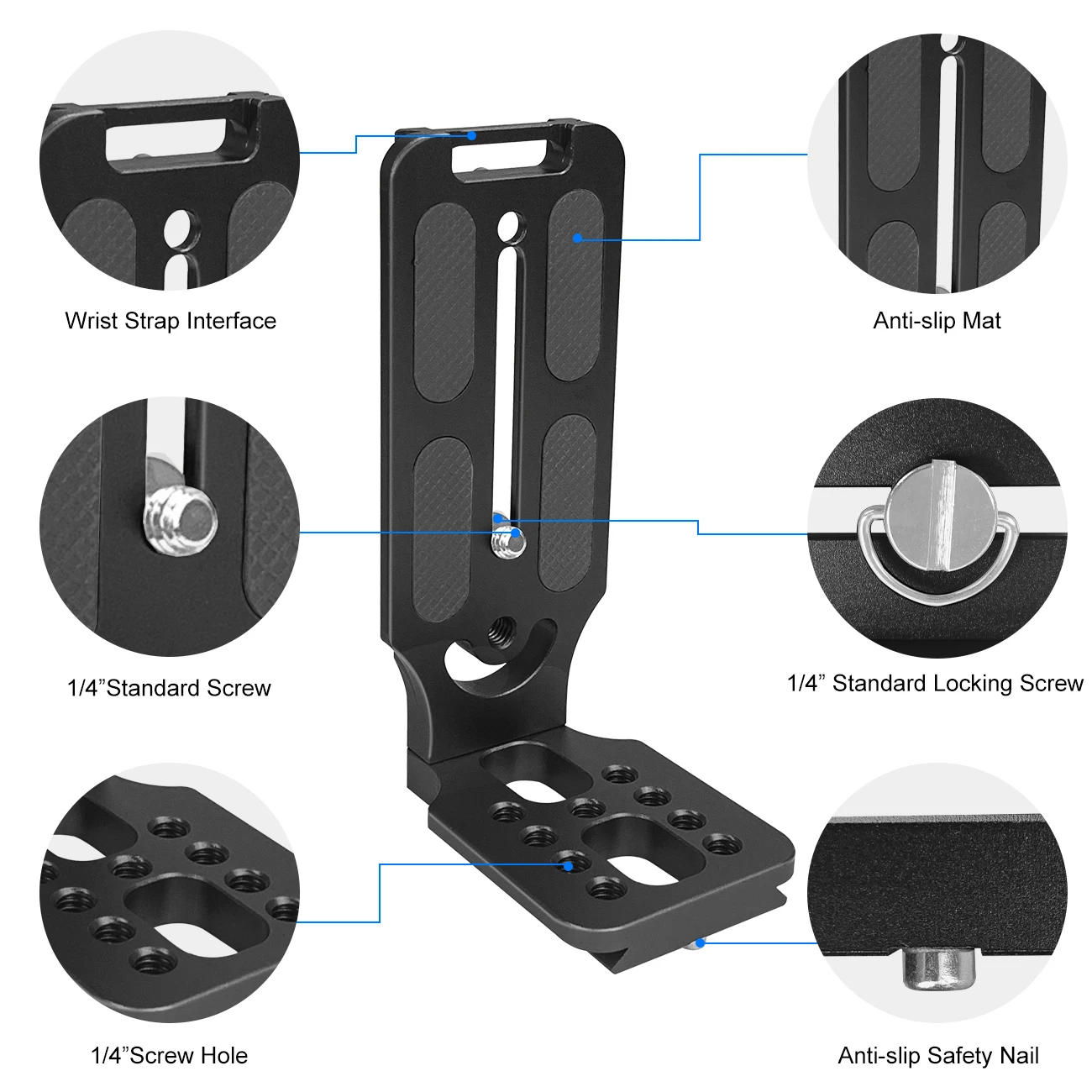 Aluminum Dslr Camera L Bracket Vertical Horizontal Quick Release Plate For Canon 80d 5d Mark I