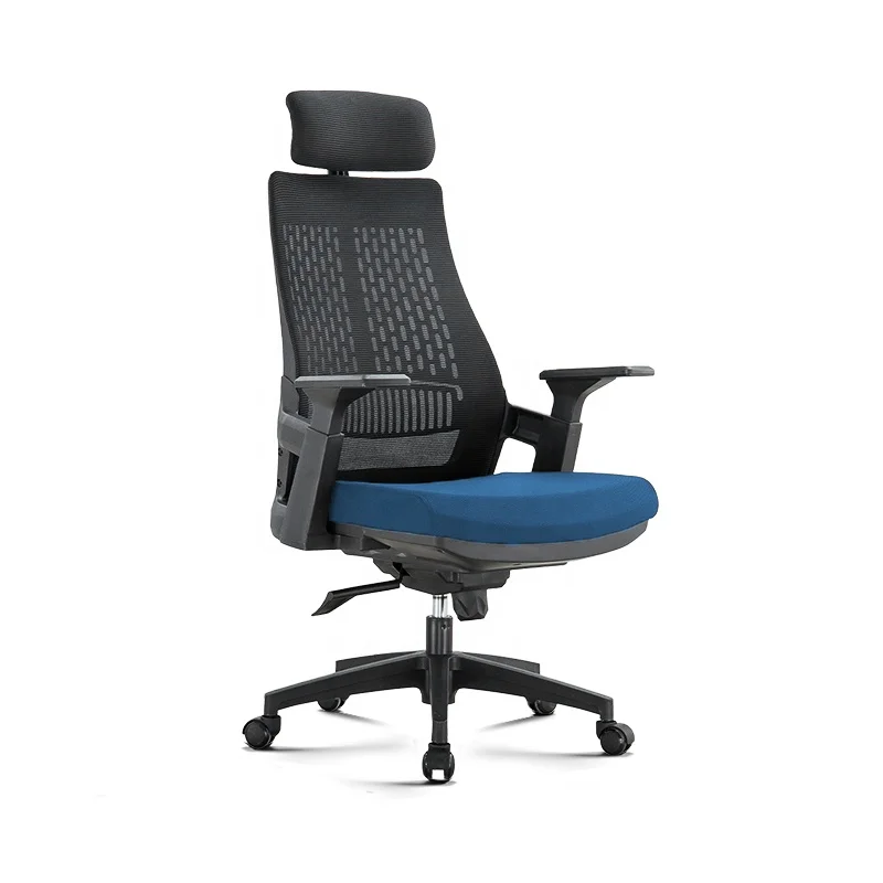 Heavy Duty Multi Functional Mechanism Mesh Cover Ergonomic Computer Chair  Revolving Leader Staff Office Chair With Neck Rest