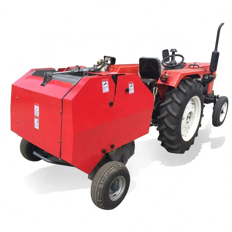 Hand Operated Manual Agriculture Rice Hay Straw Baler Packing Tractor Mounted Netwrap Round Baler Mini Round Machine Baler