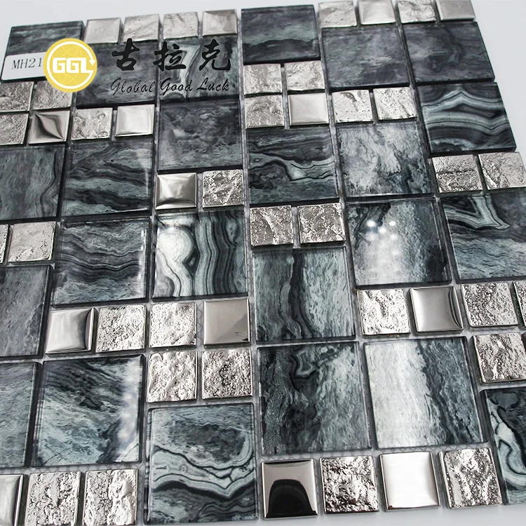 Luxury Design Glass Mosaic Mix Color For TV Background  and Wall Tile