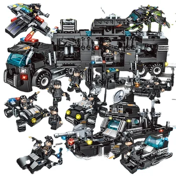 Kids Gift Diy 8 In 1 Swat Military Building Blocks Set City Polices 