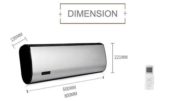 Industrial Air Curtain Over Door Heater with 1 Year Warranty and 60cm or 80cm Size Options