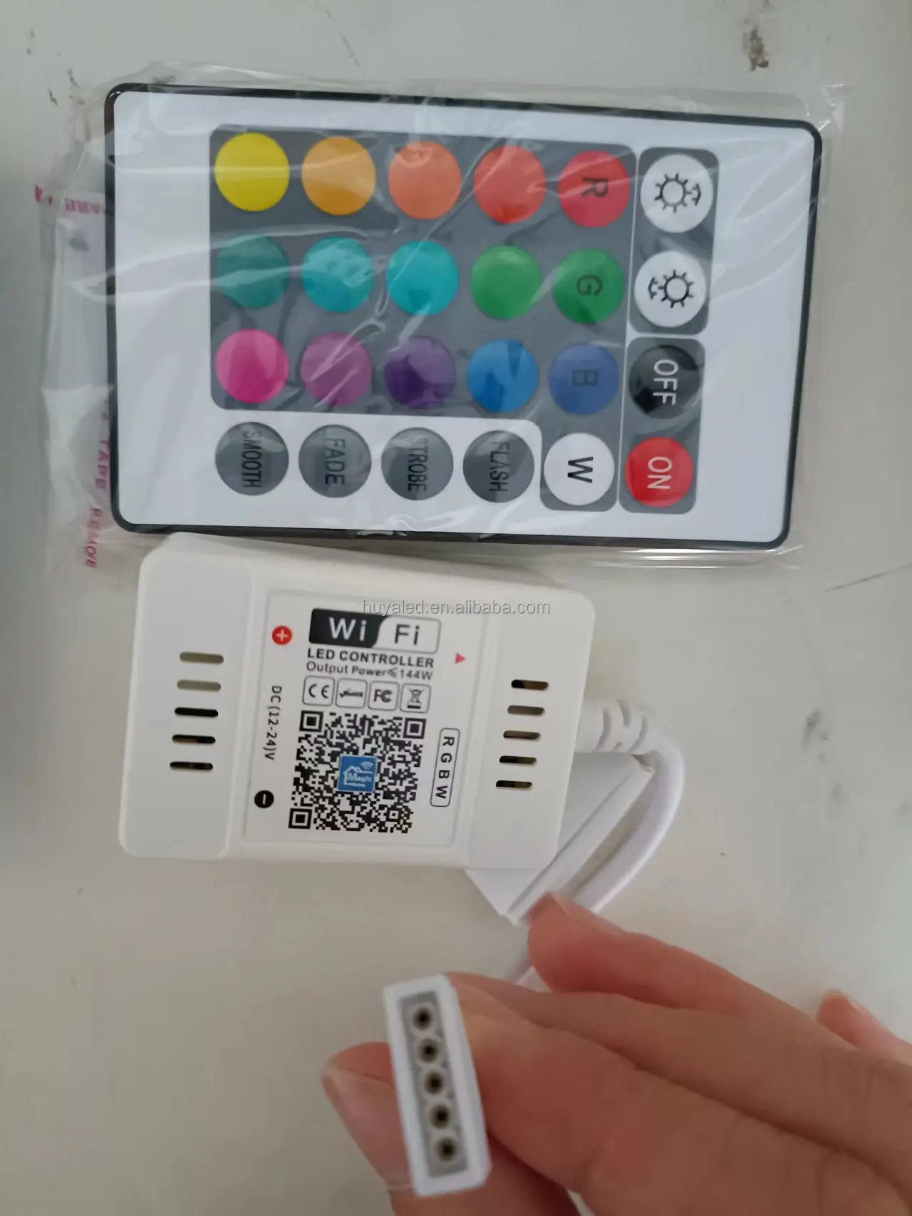 Key Led Smart Rbt 5m 5050 RGB Full Kit Smart Wifi 24 Keys and BT Remote Control Holiday ...