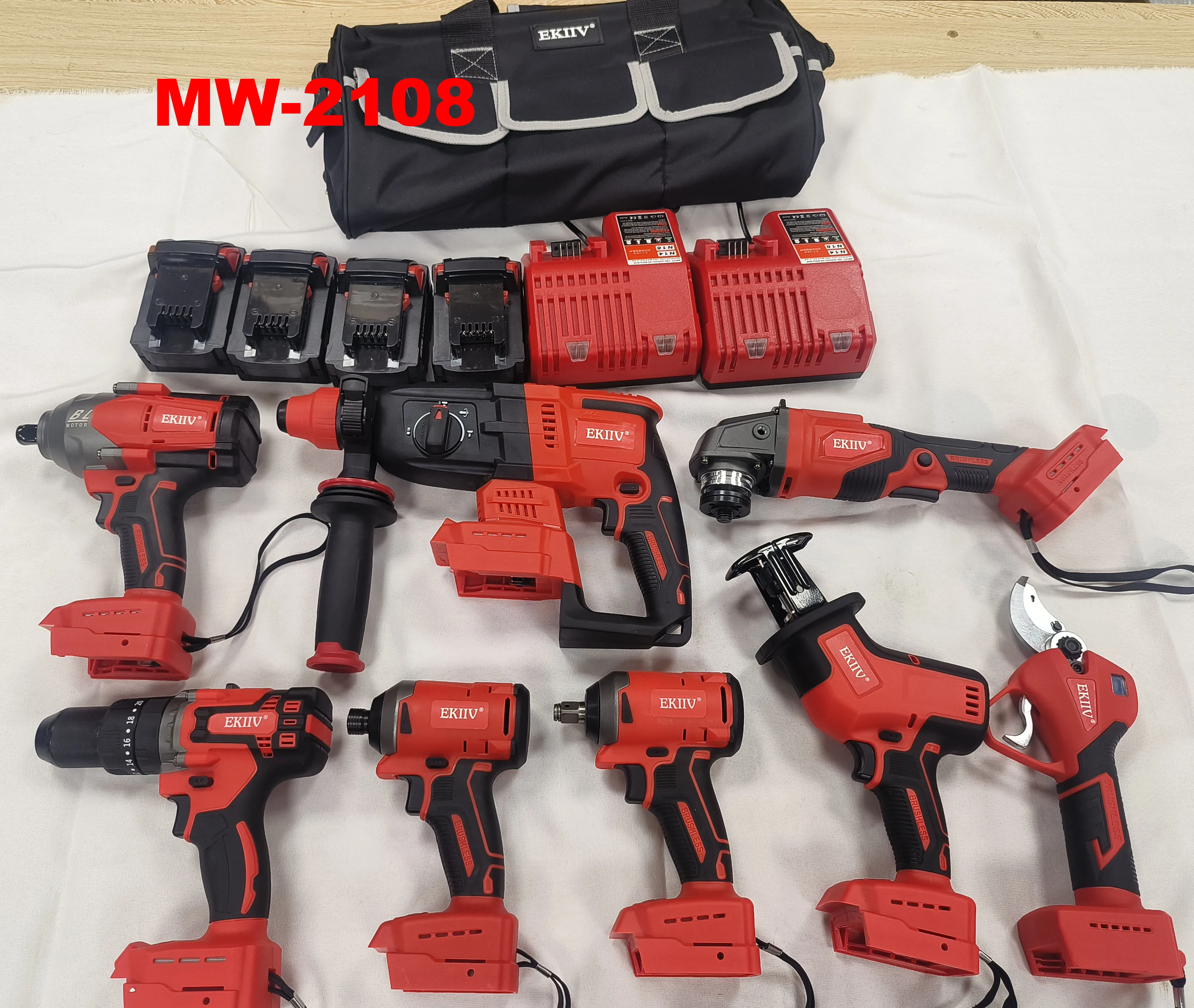 Multiple Styles Electrical Power Combo Kit Cordless Drill Machine Set Other  Hand Wrench Tool Box Set Tools Kit Tool Sets
