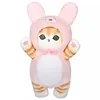 Rabbit transforms into a plush cat (orange cat)