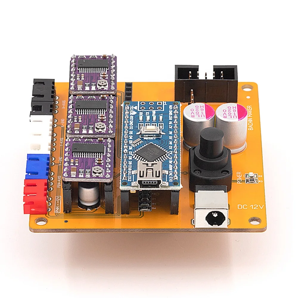 BACHINMAKER New Product Pcb 2axis Circuit Control Board for Laser Engraving Machine and Writing Electrical Controller Panel
