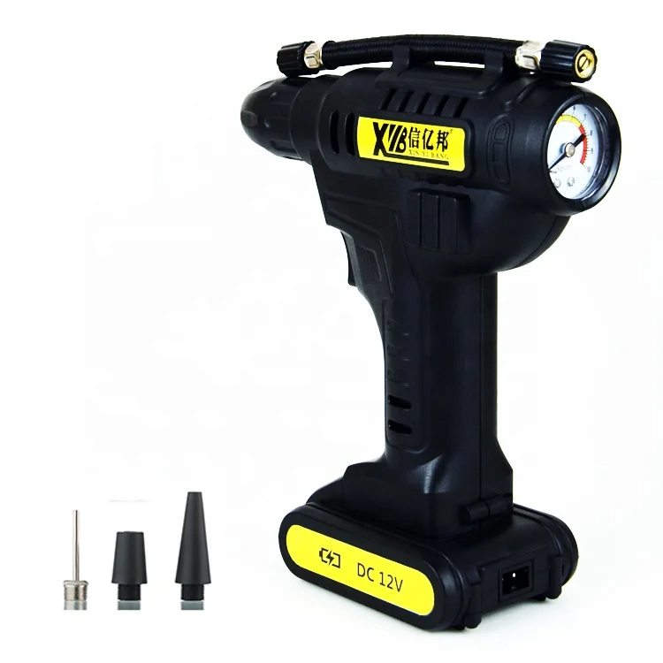 Cordless Digital Display Car Air Compressor Wireless Handheld Portable Tire Inflator with LED Light