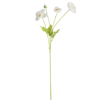 Hot Selling Artificial Flowers Poppy 4 Heads Flocking Stem Faux Poppy Flower for Wedding Home Outdoor Flores Decoration
