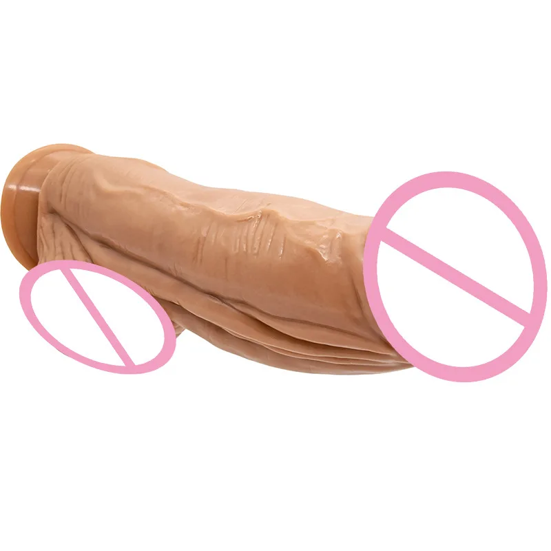 Large Size Simulation Penis Large PVC Brown Skin Color Black Female Appliances Adult Sex Toys Wholesale