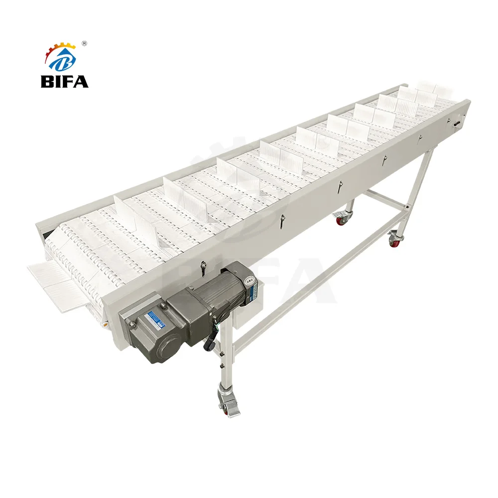Bifa Slat Chain Conveyore Table Top Conveyor Suppliers Bottles Line Modular Conveyors for Can Beverages