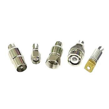 1pc SMA Male BNC/TV/F/Universal Head Plug Connector with Screw for Section Replacement Telescopic Antenna Aerial Control