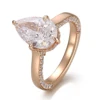 Bague en or massif 18 carats avec diamant de laboratoire