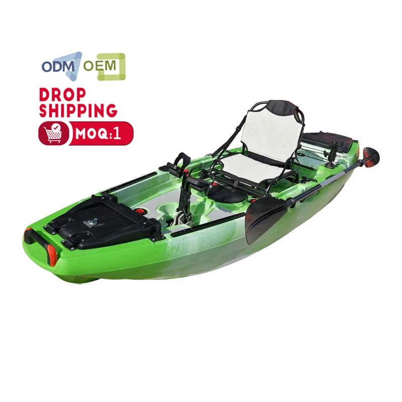 High Quality Single Sit on Top Fishing Kayak Pedal Kayak with Fishing Rod Holder