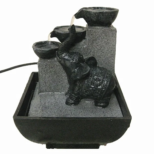 Polyresin Elephant Statue Desktop Mini Water Fountain Indoor Home Decoration Buy Water
