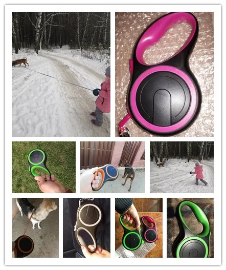 Поводок для больших собак прочный автоматический выдвижной поводок прогулок с питомцами 3 м 5