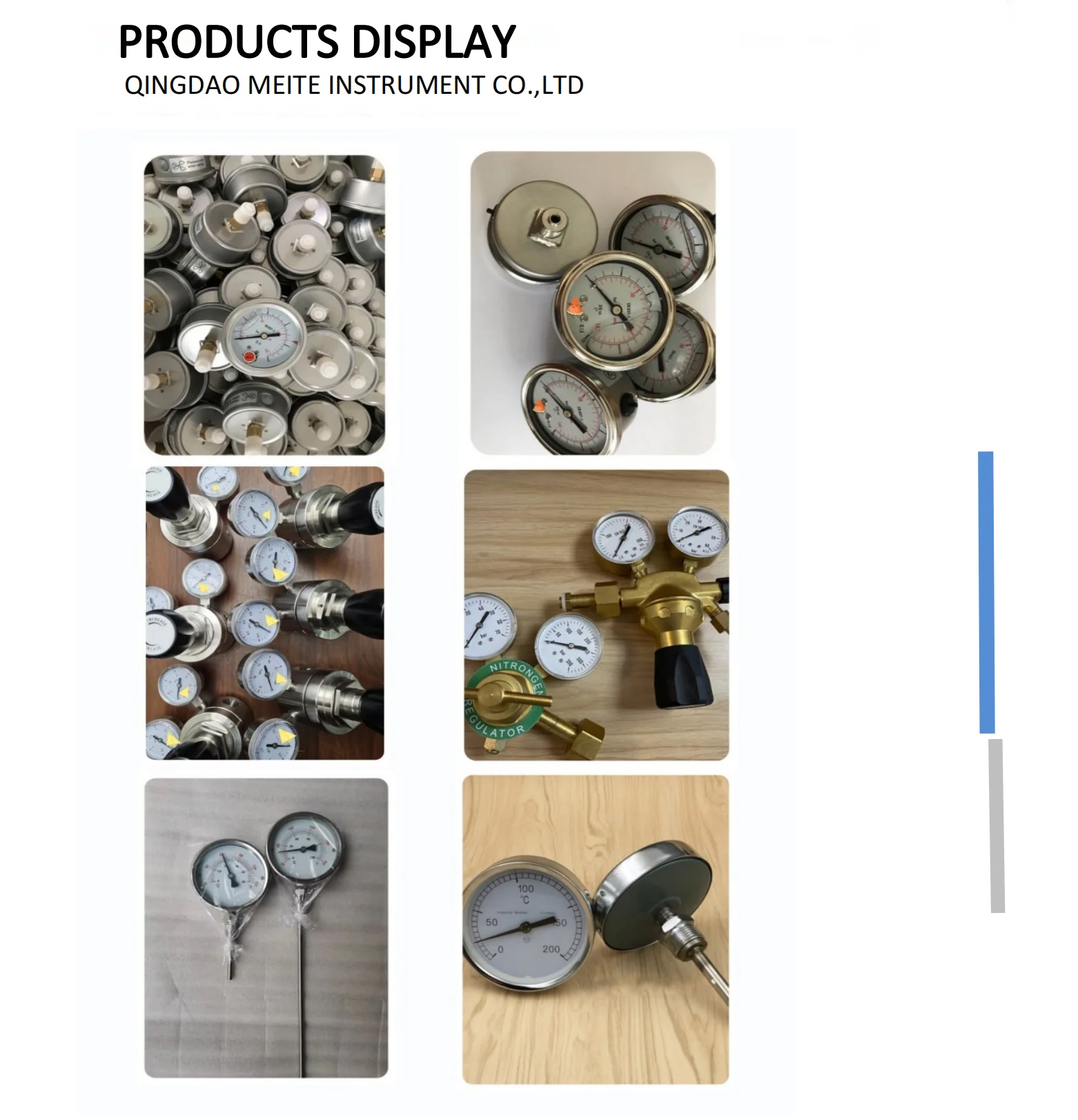 High Flow Pipe Line Double Gauge Acetylene Oxygen Pressure Gas