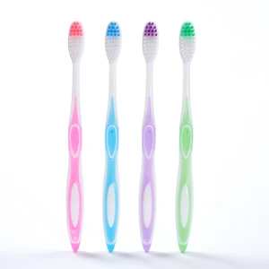 Hot Selling  Disposable Adult Plastic Toothbrush Soft Bristles with Anti-Slip Handle Factory Direct