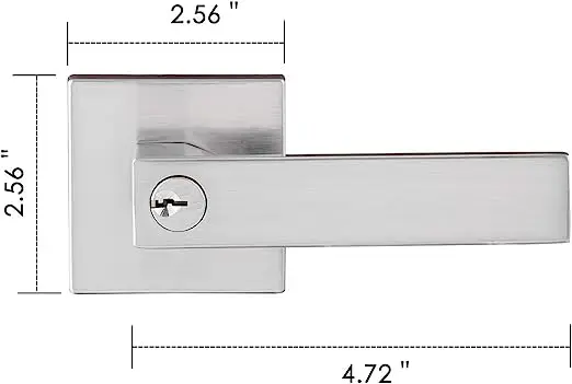 Zinc Alloy Tubular Door Handle with Key Lock and Keys for Wooden Doors