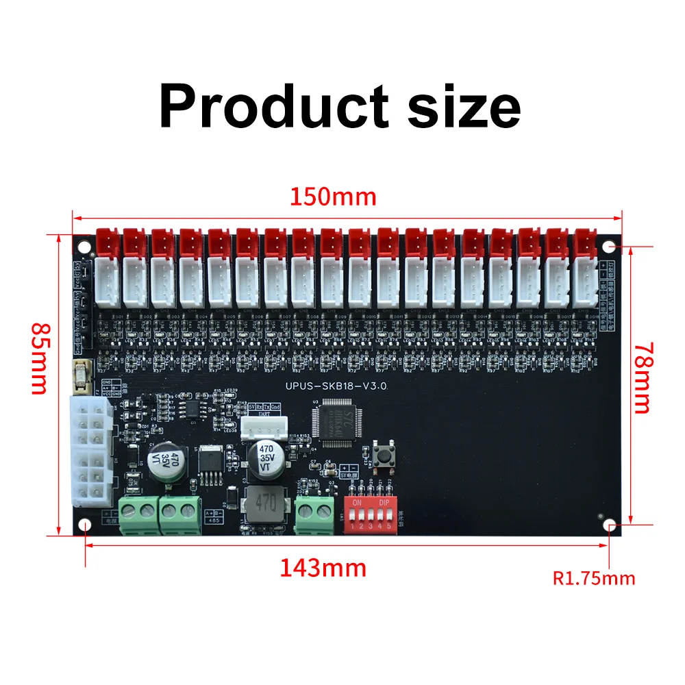 18-Channel Smart Lock Control Board Network Control System Circuit Board for Smart Lockers Express Cabinets PCBA Product