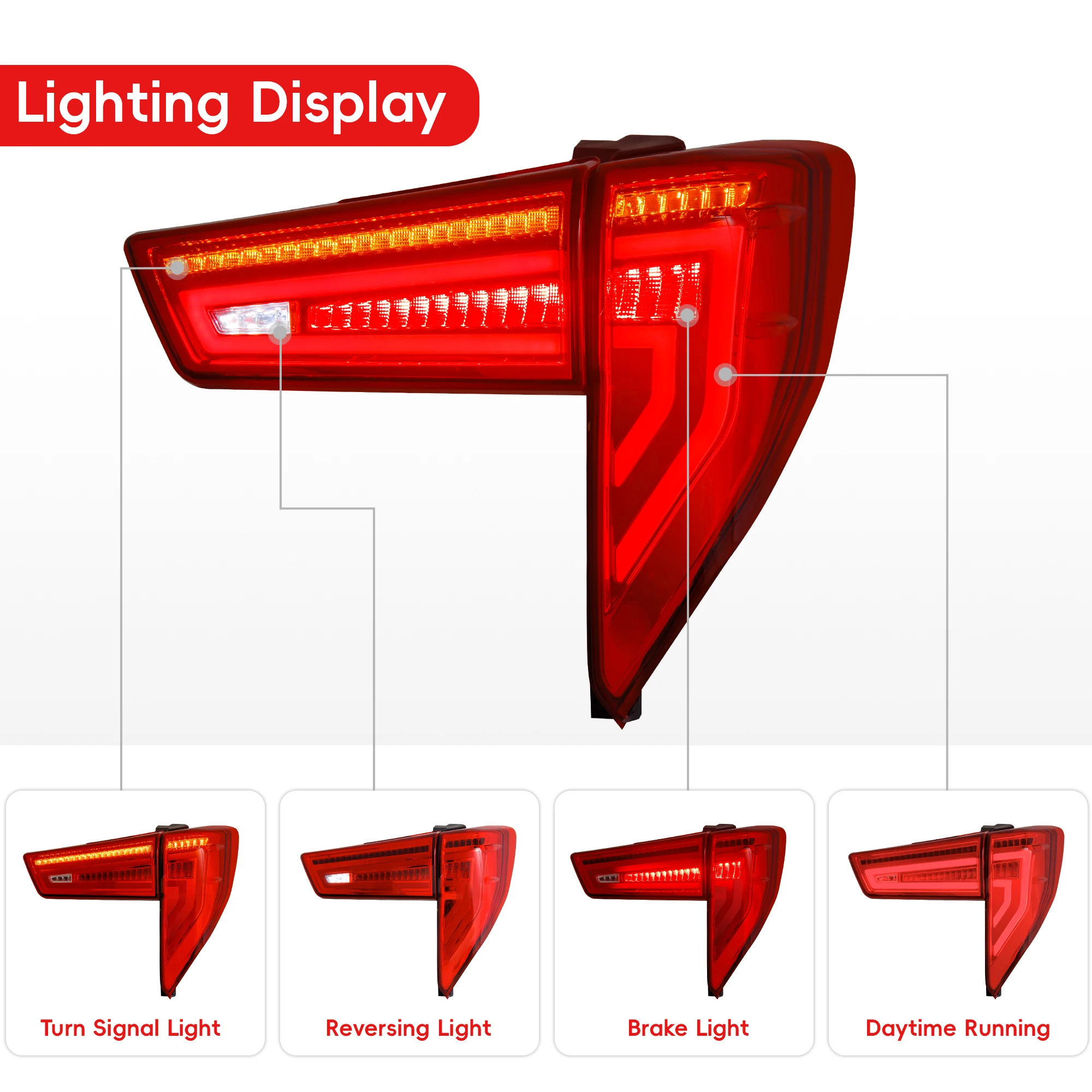 For TO/YOTA Innova LED Back Light Tail Lamp 2016 2018 2019