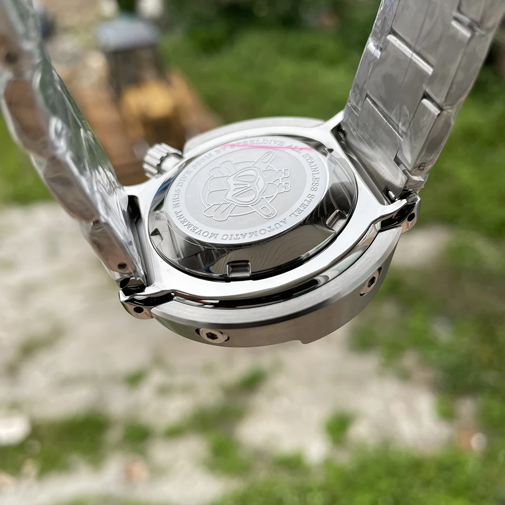 Бирюзовый циферблат! SD1975 STEELDIVE 316L нержавеющая сталь стерильные японские NH35A автоматические часы для дайвинга 30 атм
