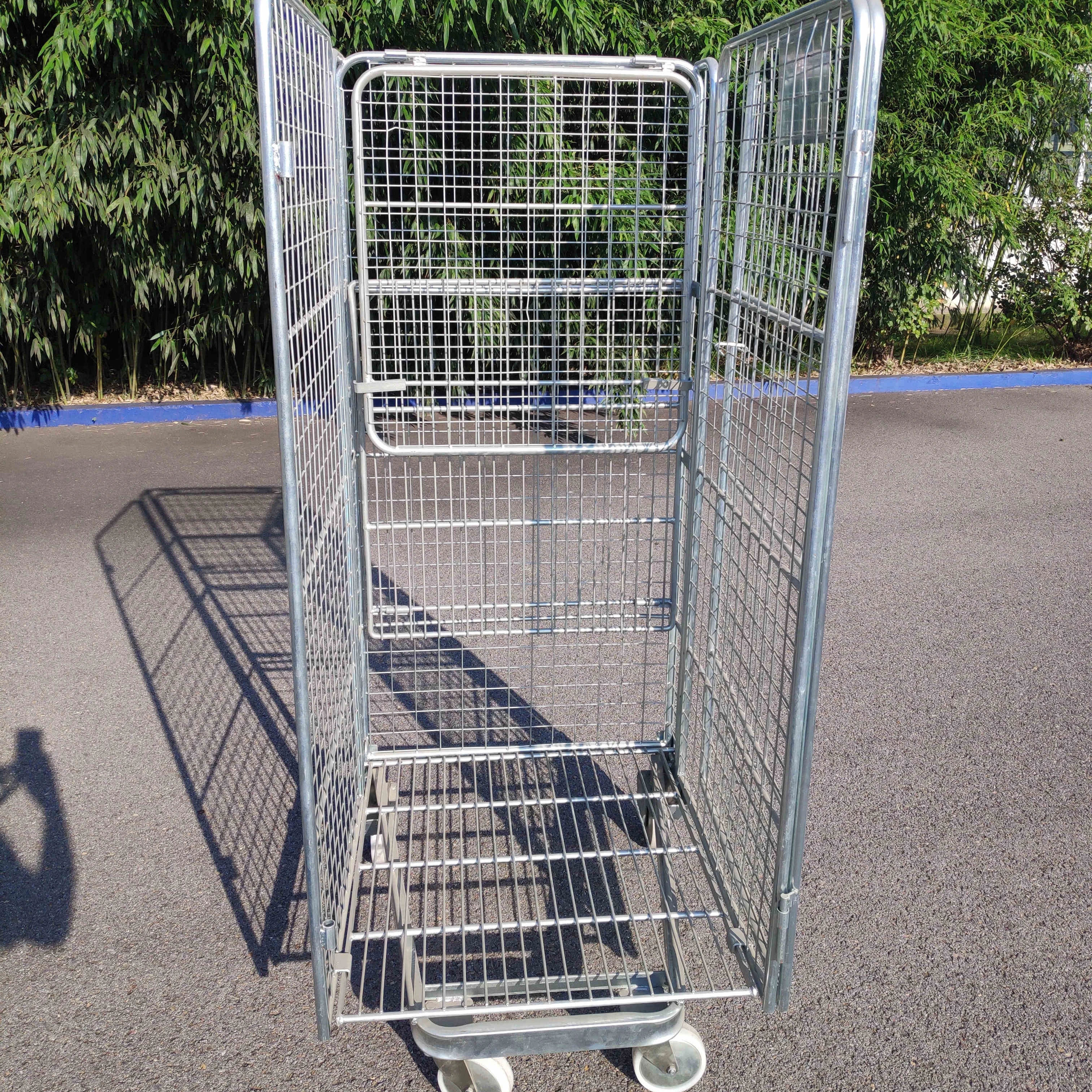 Складной и складной оцинкованный стальной рулонный контейнер