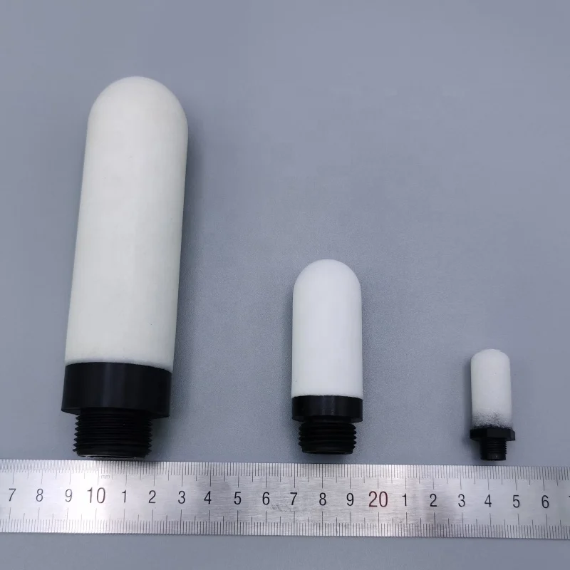Pneumatic Components Factory Sintered Porous PE air Oil Filter element Exhaust Silencer Plastic Muffler