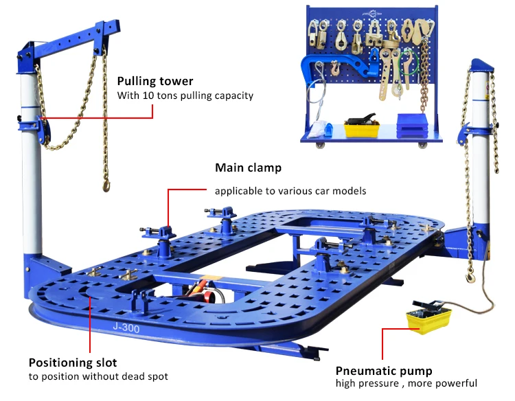 5 Star 3-Piece Chief Style C-Clamp Pulling Hook Set – Large, Medium, Small – Auto Body Frame Machine