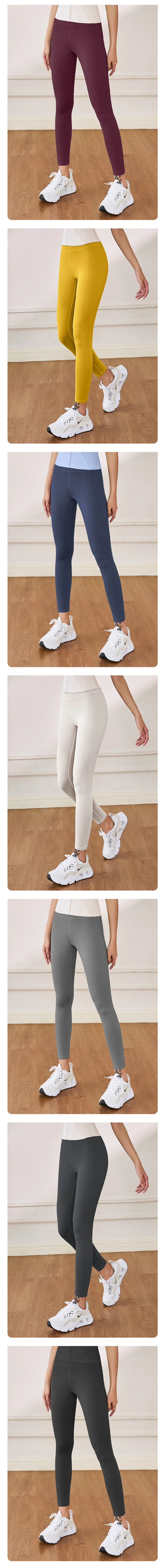 2024 suppliers custom logo high waist for women yoga pants sports fitness high waisted workout soft polyester yoga leggings details