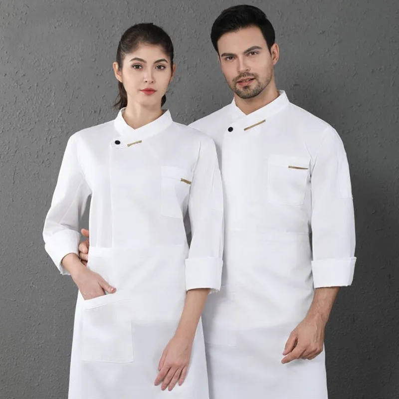 Kaufe Herren Damen Kochjacke Mantel Hotel Küche Restaurant Kochen Uniformen Top Shirt zum Preis ab 13