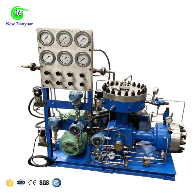 A Variety of Head Closure Designs 200bar Industry Manufacture Plant Chlorine Ethylene Freon Gas Booster Diaphragm Compressor