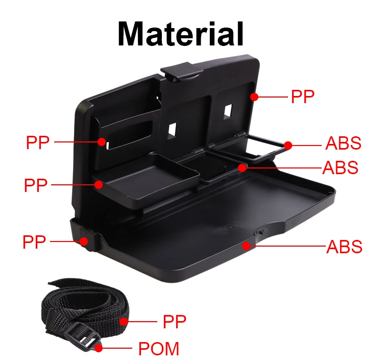 Foldable Car Seatback Tray Table & Storage Holder