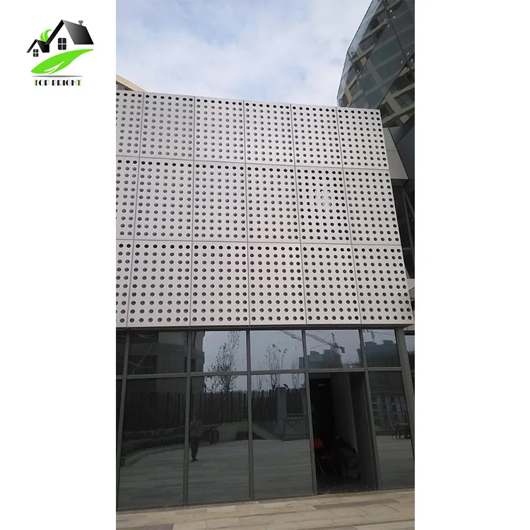 Aluminum Curtain Wall Decorative Perforated Facade Cladding Panels ...