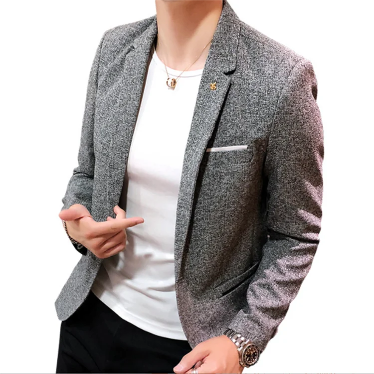 Men's linen business suit coat