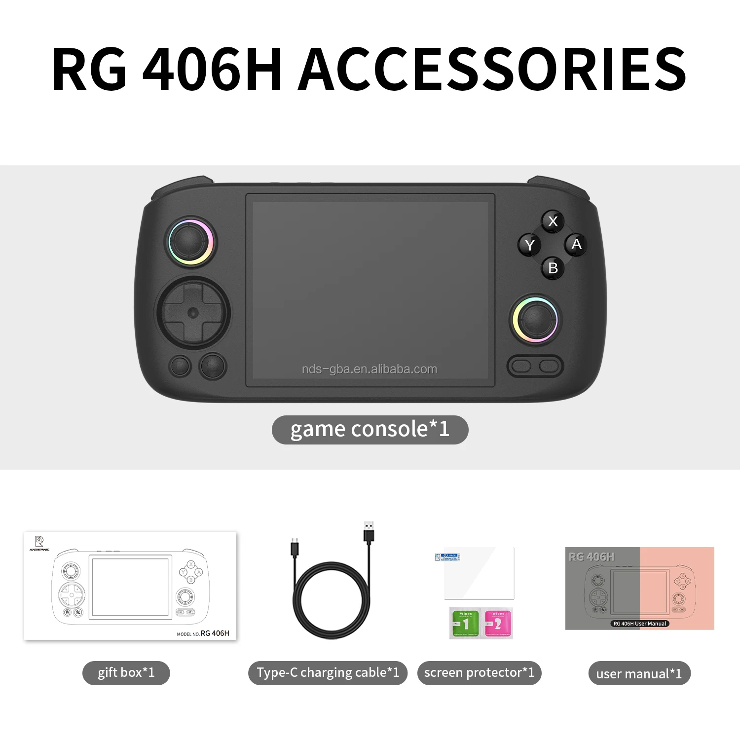 ANBERNIC RG 406H Gaming Handheld Android 13 System 8+128GB