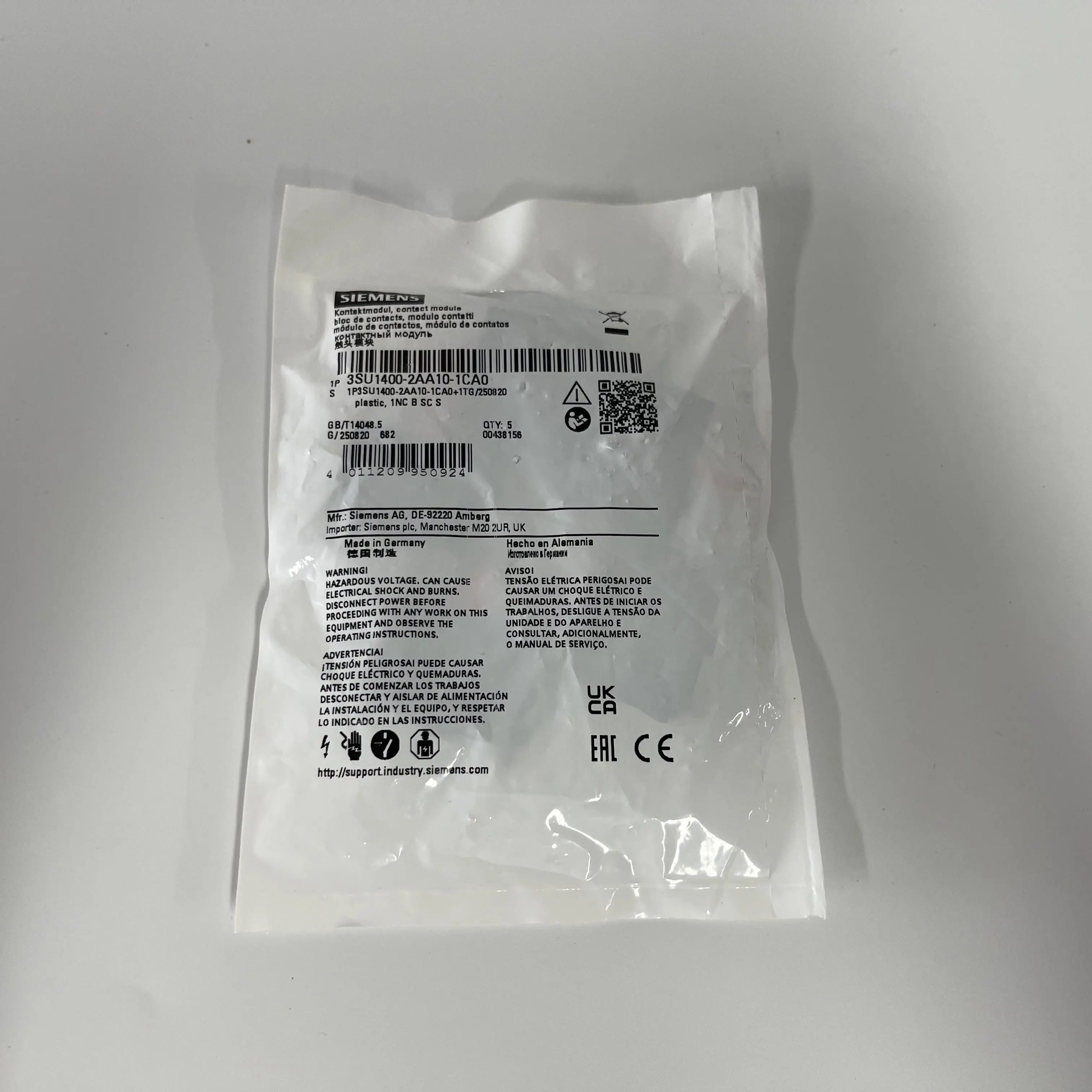 Siemens Pushbutton 3SU1400-2AA10-1CA0 Siemens Pushbutton 3SU1400-2AA10-1CA0