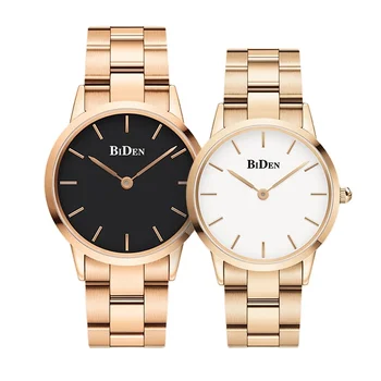 Biden 0256 Popular lovers watch manufacturer wholesale  fashion business men and women watch small fine steel watch